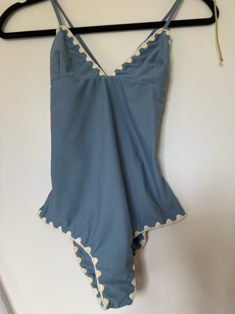 Posh Pua Dusty Blue One-Piece Swimsuit with Cream